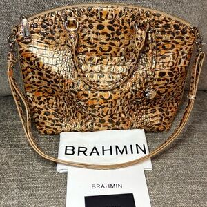 🌟Brahmin🌟 RARE Large Duxbury Sachel Leopard Cub Melbourne